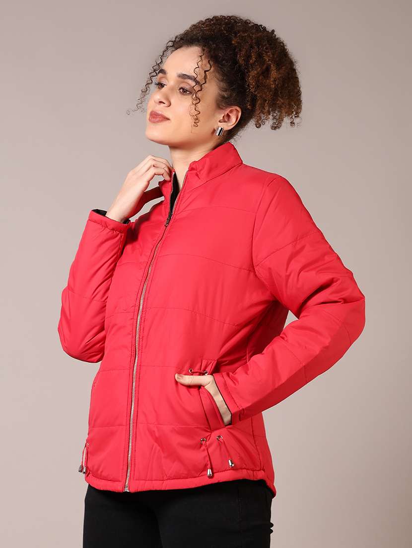 women solid long sleeve reversible puffer jacket - 21685148 -  Standard Image - 5