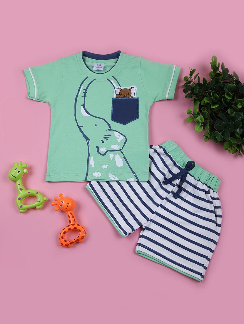 kids printed shorts twin set - 21685155 -  Zoom Image - 0