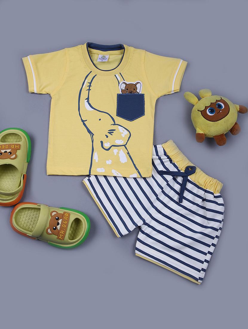 kids printed shorts twin set - 21685156 -  Zoom Image - 0