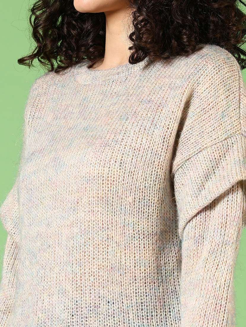 women solid long sleeve pullover - 21685173 -  Standard Image - 5