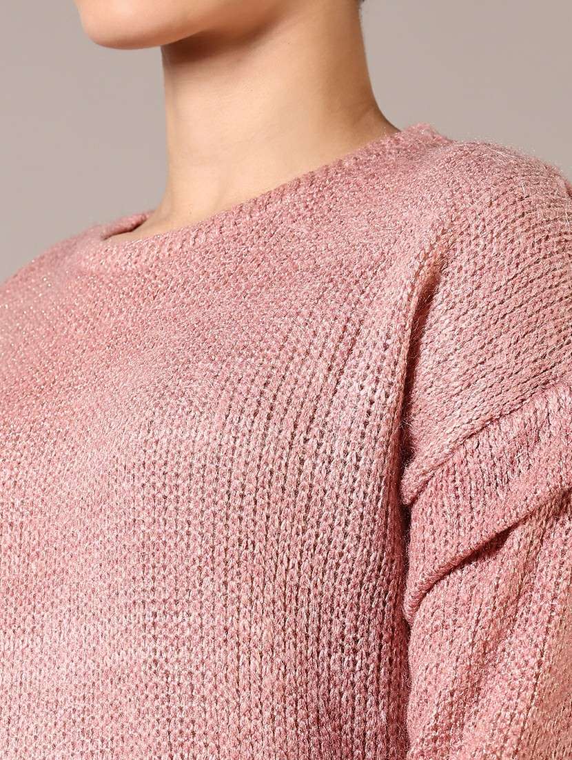 women solid long sleeve pullover - 21685174 -  Standard Image - 5