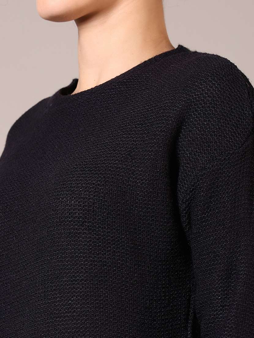 women solid long sleeve pullover - 21685177 -  Standard Image - 5