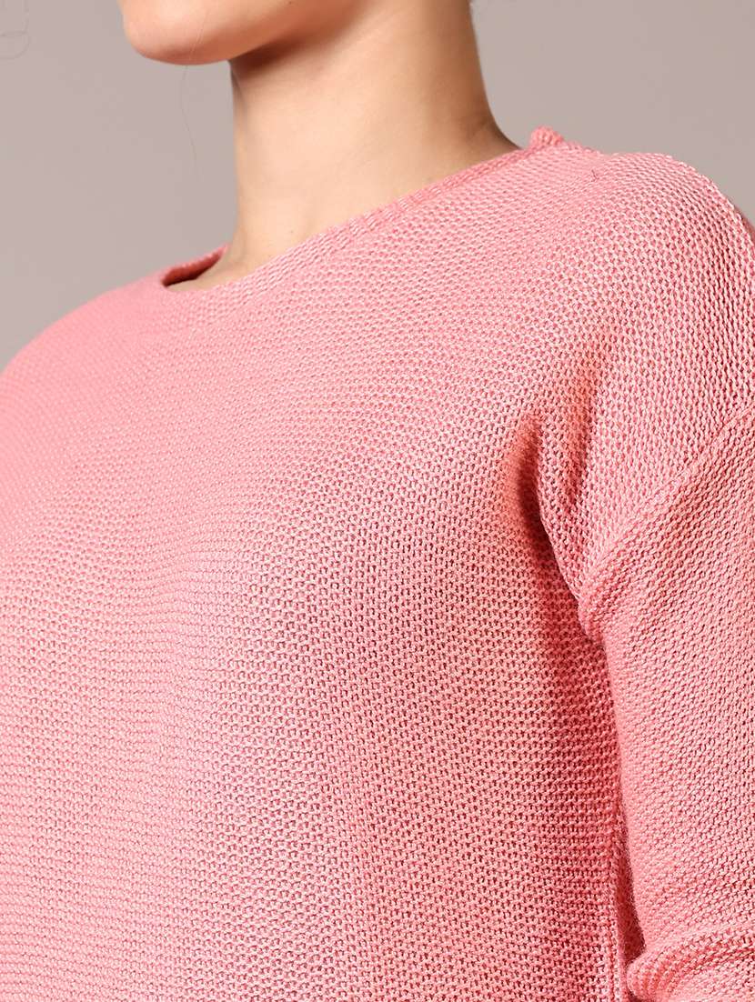 women solid long sleeve pullover - 21685183 -  Standard Image - 5