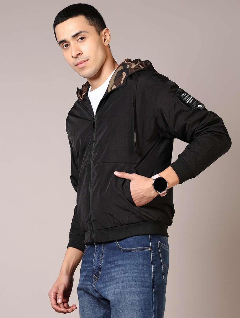 men printed long sleeve bomber jacket - 21685200 -  Standard Image - 5