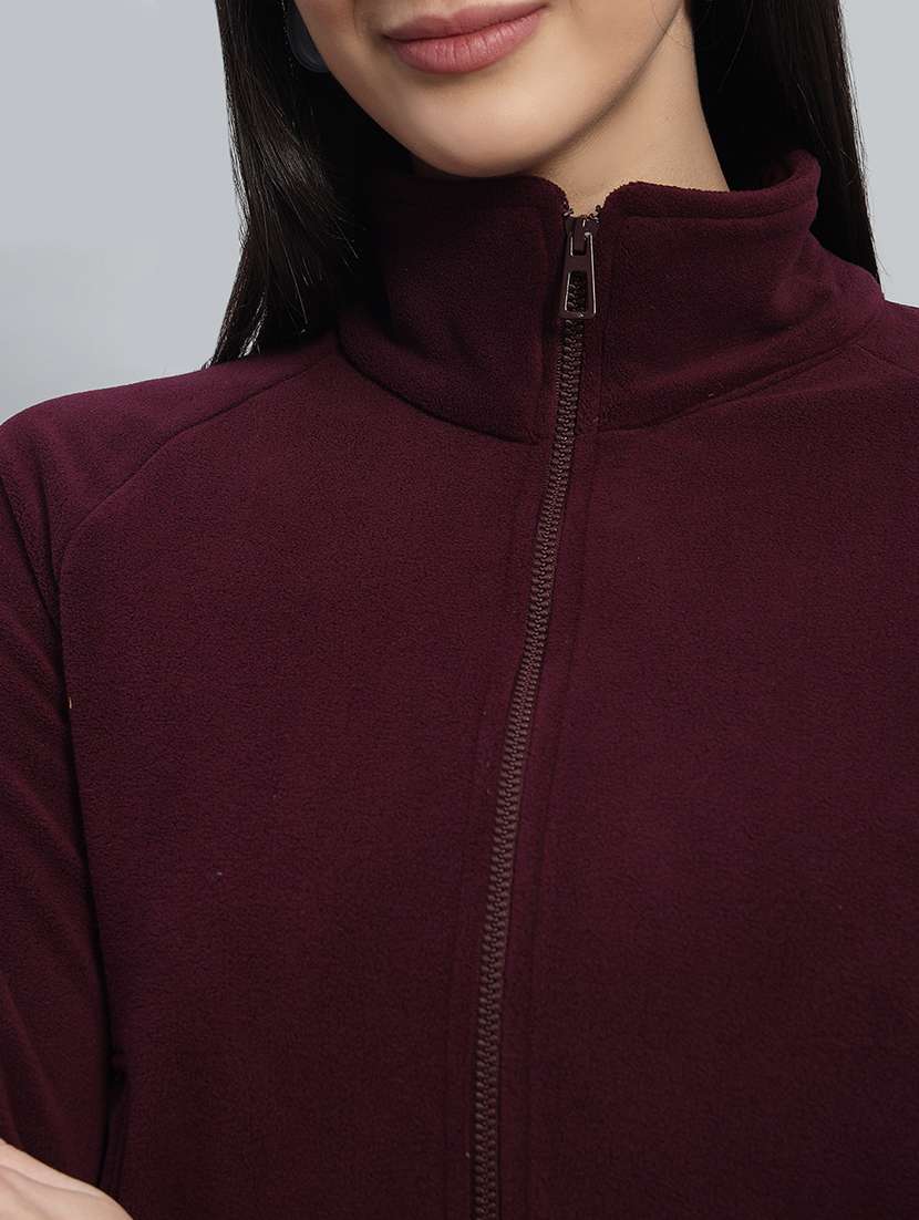 women solid long sleeves crop sweatshirt - 21685412 - Standard Image - 5