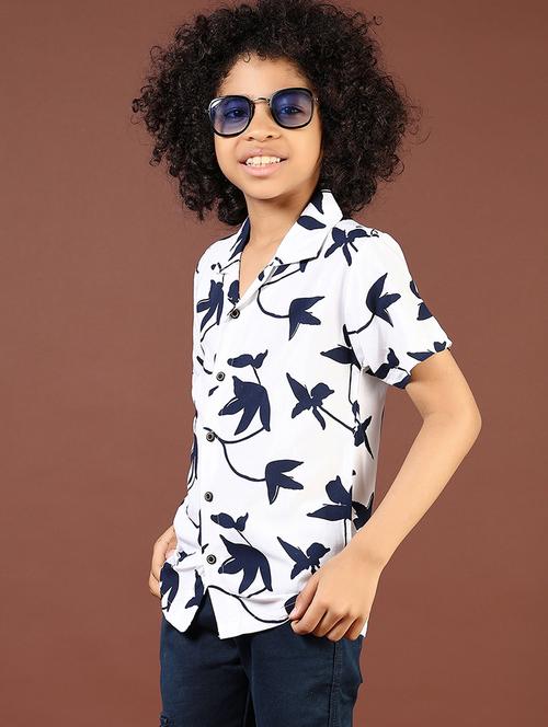 boys printed cuban collared short sleeve shirt - 21685613 -  Standard Image - 0