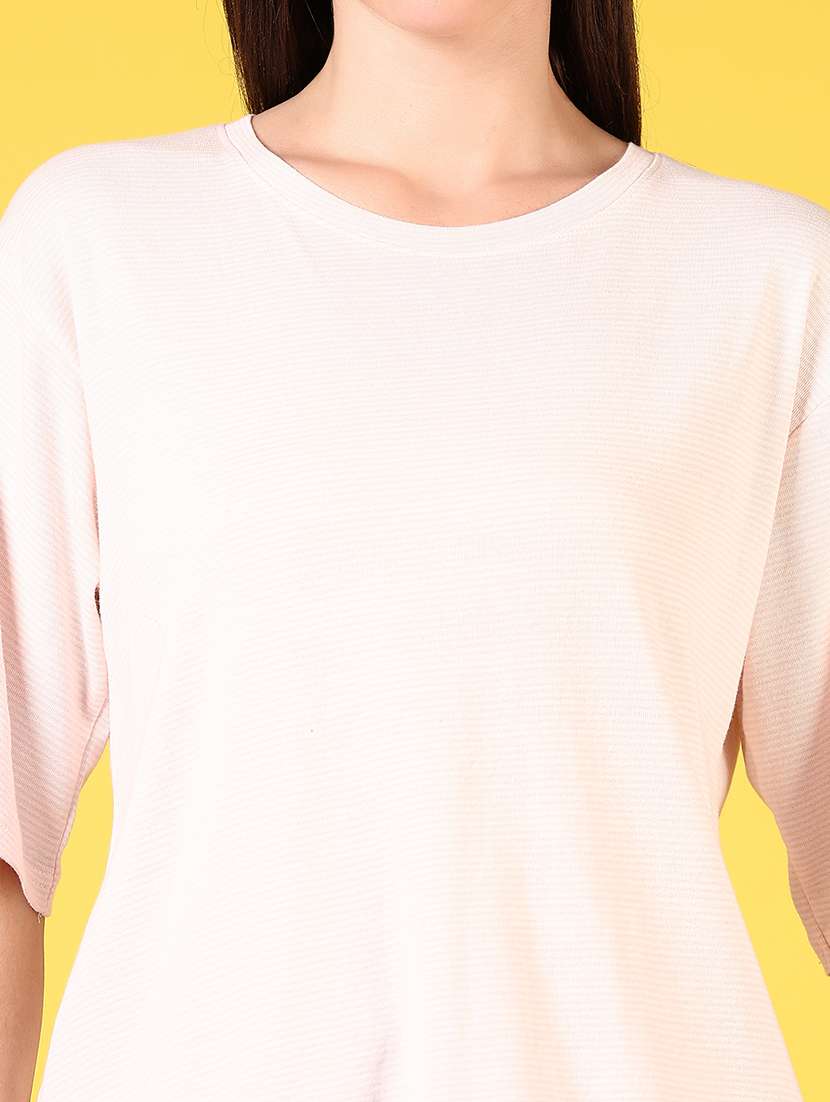 women striped round neck t-shirt - 21685649 -  Standard Image - 5