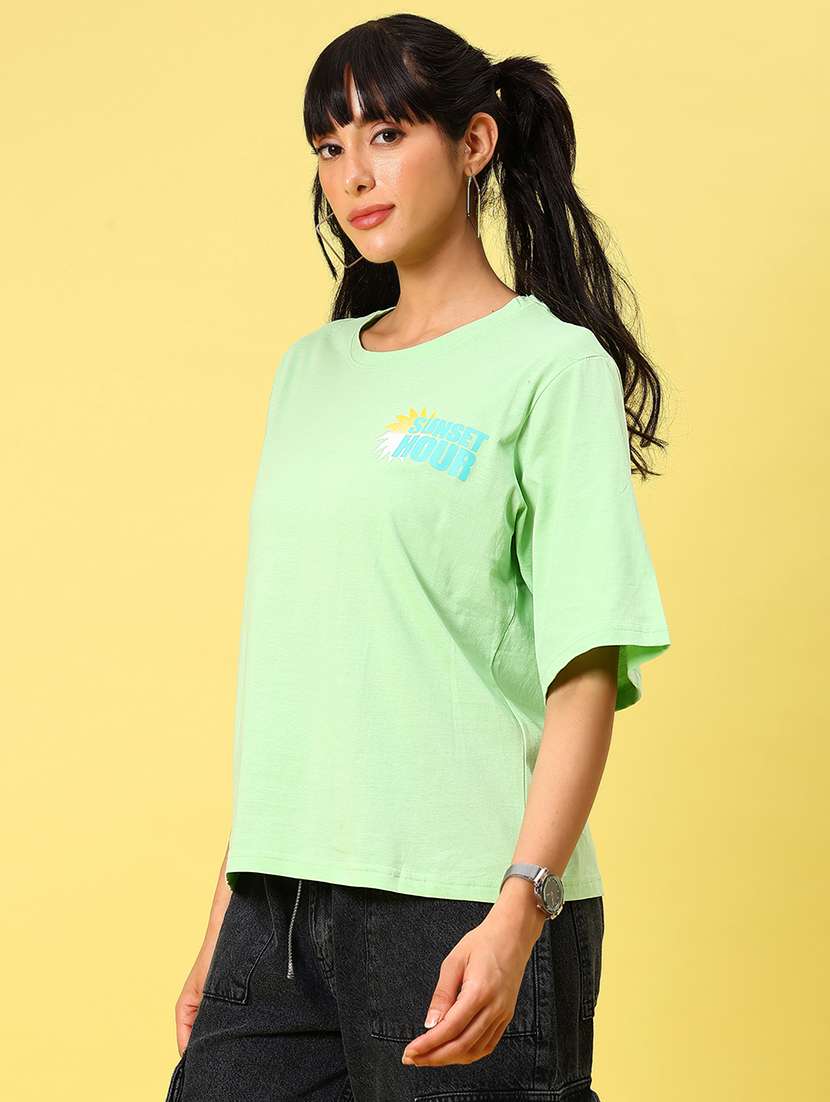 women printed short sleeve loose fit t-shirt - 21685652 -  Standard Image - 3
