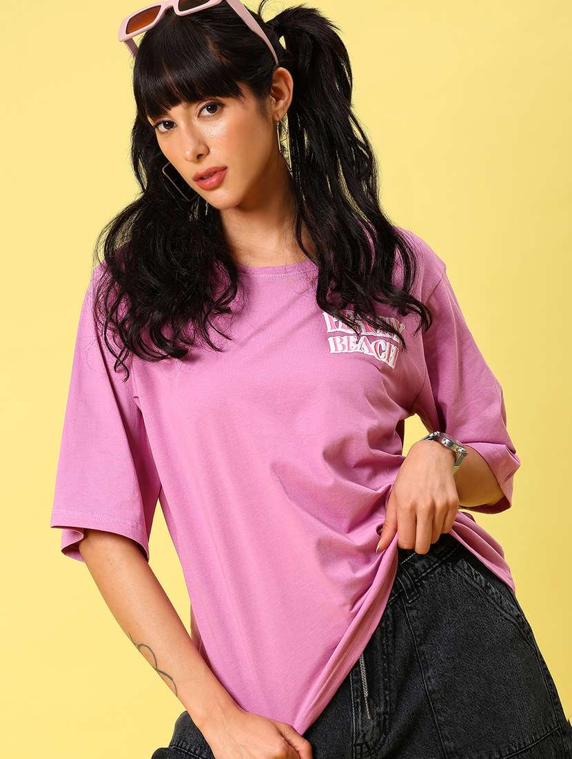 women printed short sleeve loose fit t-shirt - 21685654 - Standard Image - 3