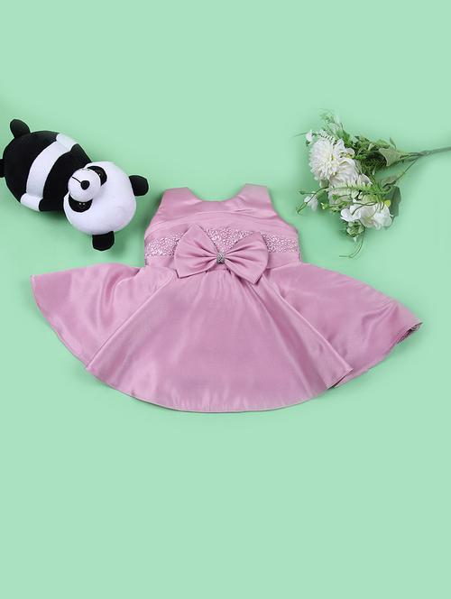 girls solid round neck sleeveless frock - 21685655 - Standard Image - 0