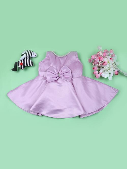 girls solid round neck sleeveless frock - 21685660 -  Standard Image - 0