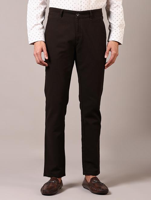 men solid mid rise chinos trouser - 21685723 -  Standard Image - 0