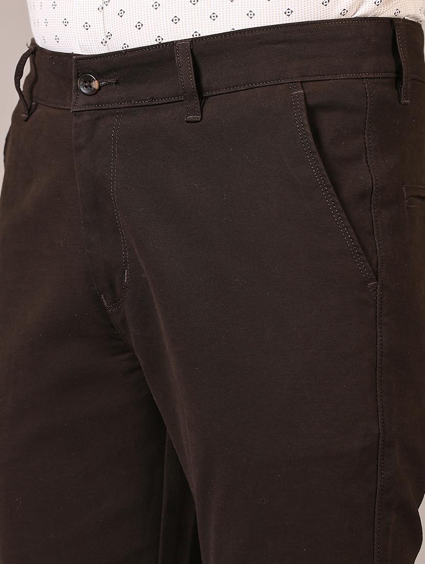 men solid mid rise chinos trouser - 21685723 - Standard Image - 5