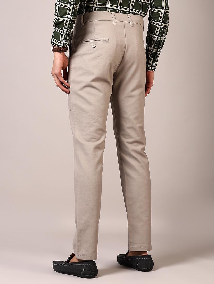men solid mid rise chinos trouser - 21685724 - Standard Image - 3