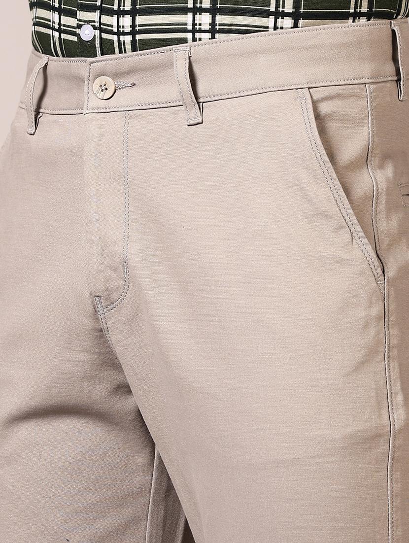 men solid mid rise chinos trouser - 21685724 - Standard Image - 5