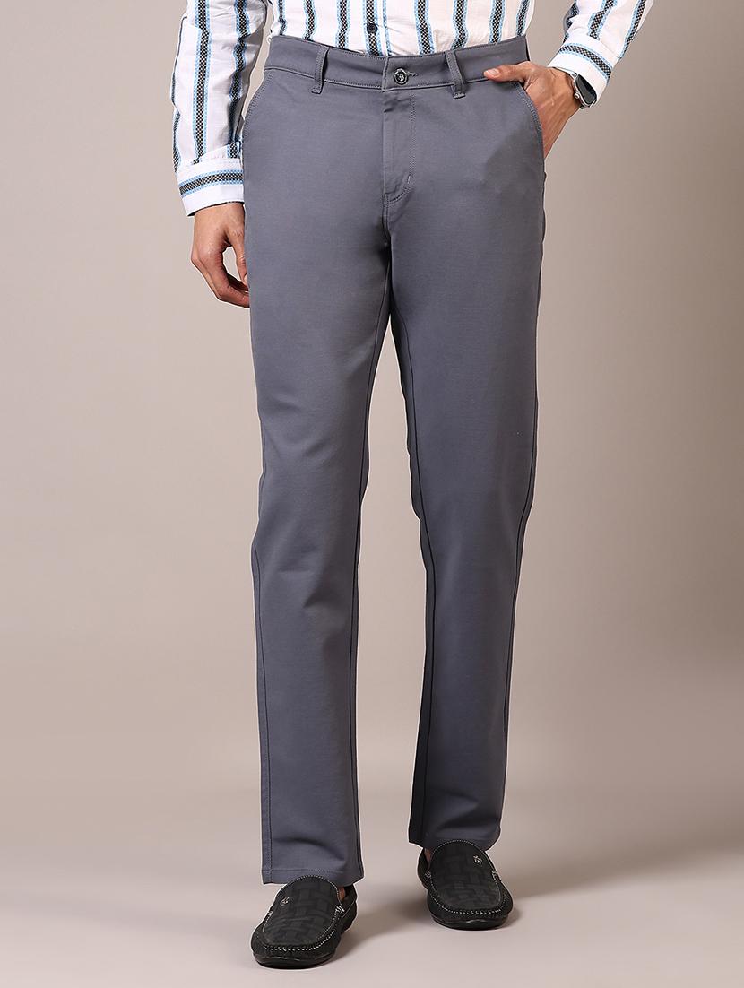 men solid mid rise chinos trouser - 21685726 - Zoom Image - 0