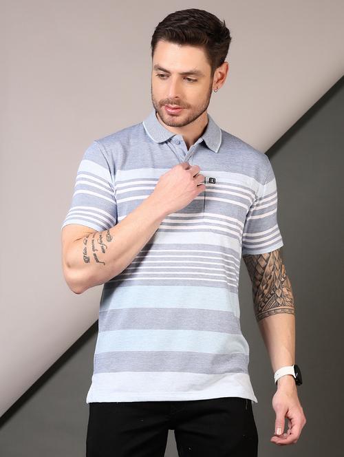 men striped short sleeve regular fit polo t-shirt - 21685767 -  Standard Image - 0