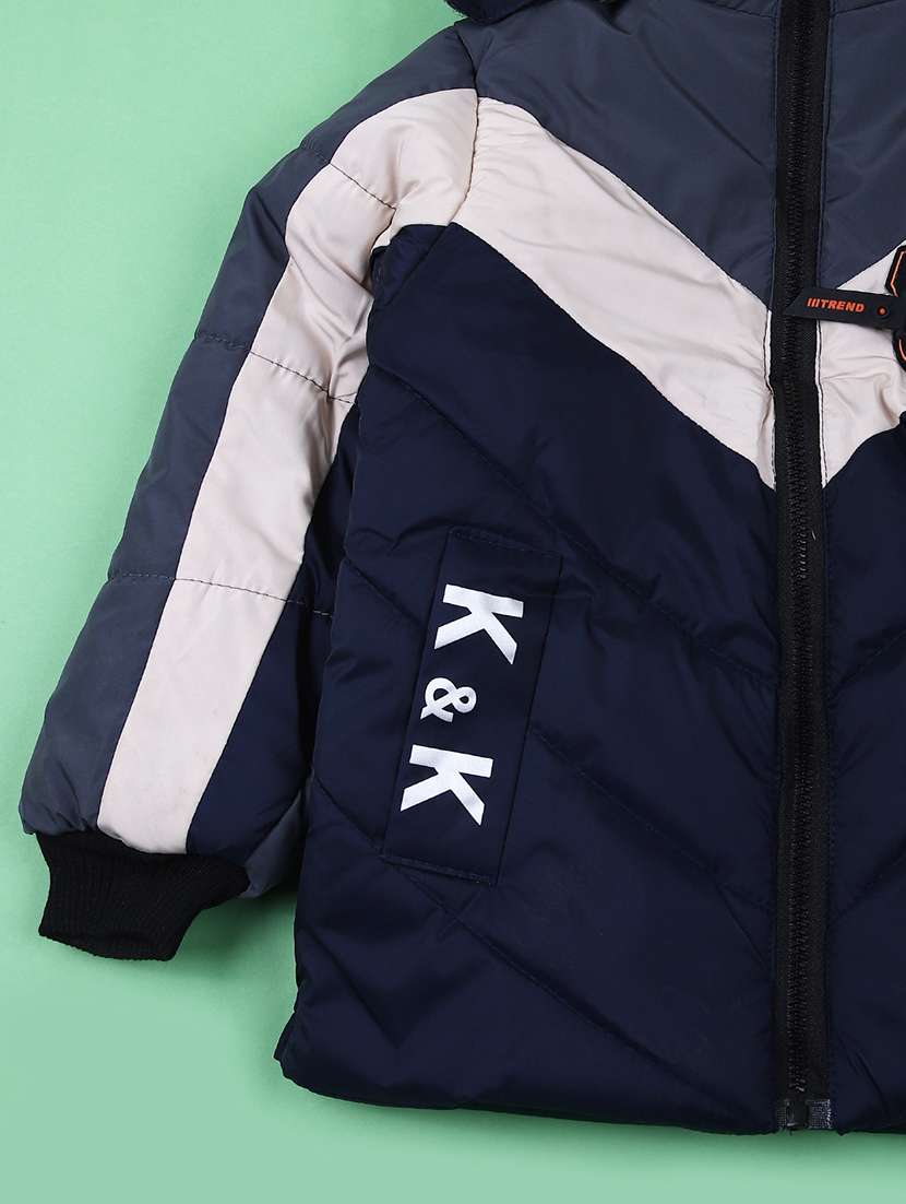 boys long sleeve hooded quilted jacket - 21685772 -  Standard Image - 3