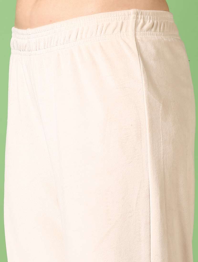 women solid mid rise wide leg trouser - 21685796 -  Standard Image - 5