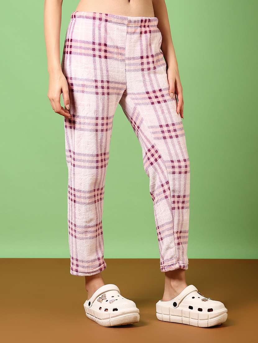 women checkered mid rise pyjama - 21685797 -  Standard Image - 5