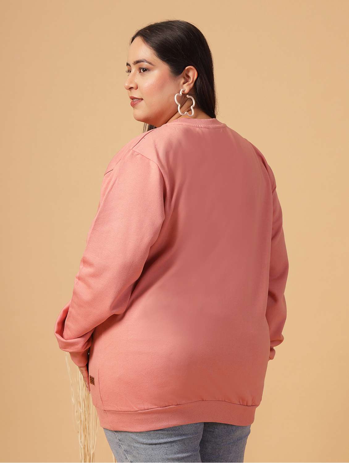 women plus size long sleeves sweatshirt - 21686018 -  Standard Image - 3