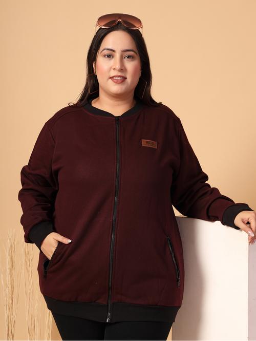 women plus size solid long sleeves jacket - 21686026 -  Standard Image - 0