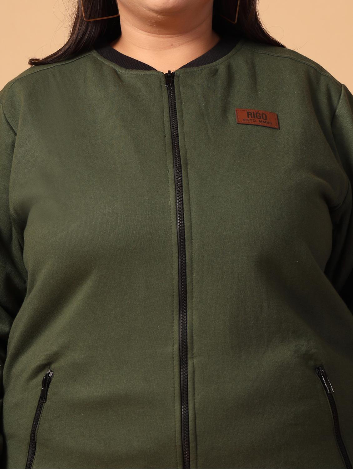 women plus size solid long sleeves jacket - 21686028 - Standard Image - 5
