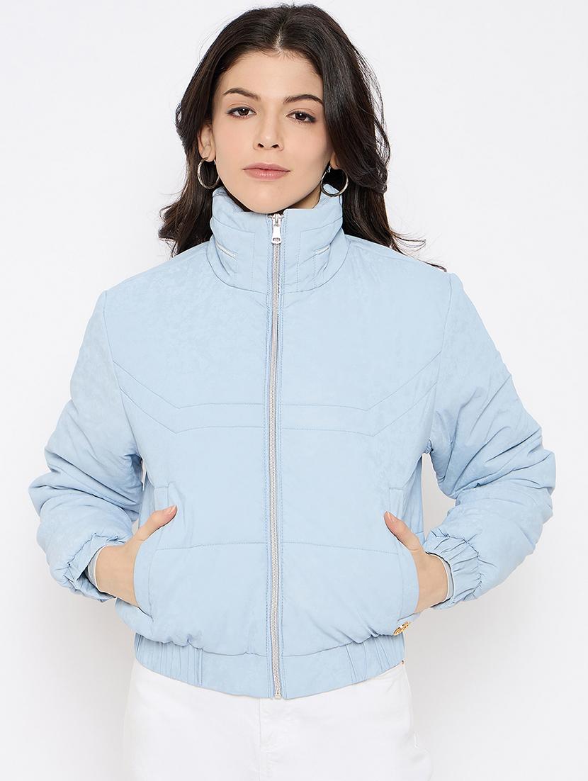 women solid long sleeves puffer jacket - 21686064 - Zoom Image - 0