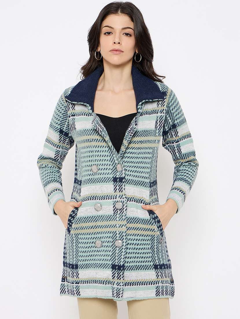 women self designed long sleeves cardigan