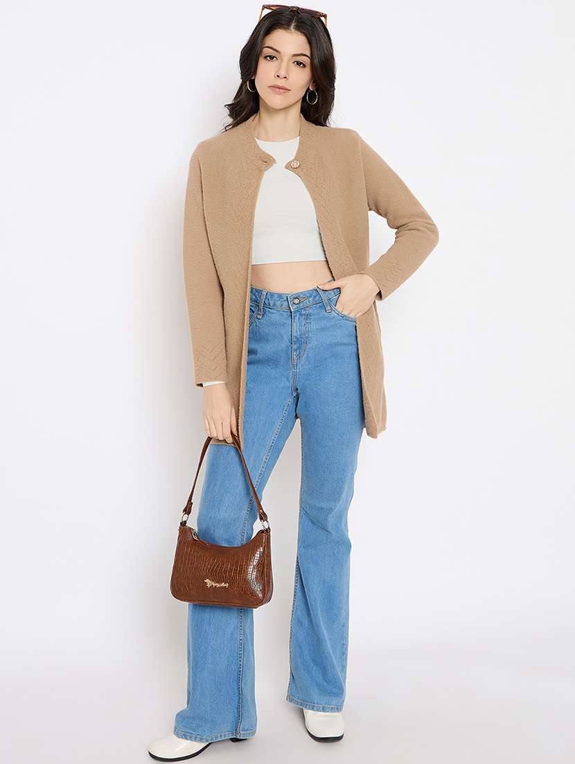 women self designed long sleeves long shrug - 21686092 -  Standard Image - 3