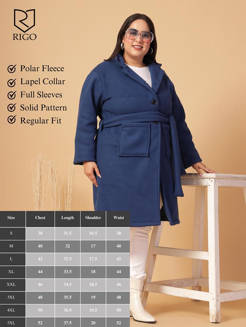 women plus size solid long sleeves trench coat - 21686183 - Standard Image - 3