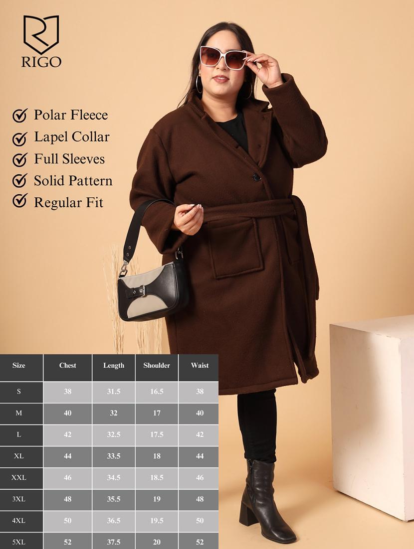 women plus size solid long sleeves trench coat - 21686184 - Standard Image - 3