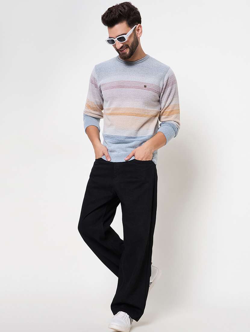 men long sleeves color block pullover - 21686315 -  Standard Image - 3