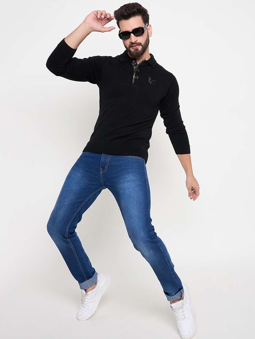 men long sleeves plain pullover - 21686316 -  Standard Image - 3