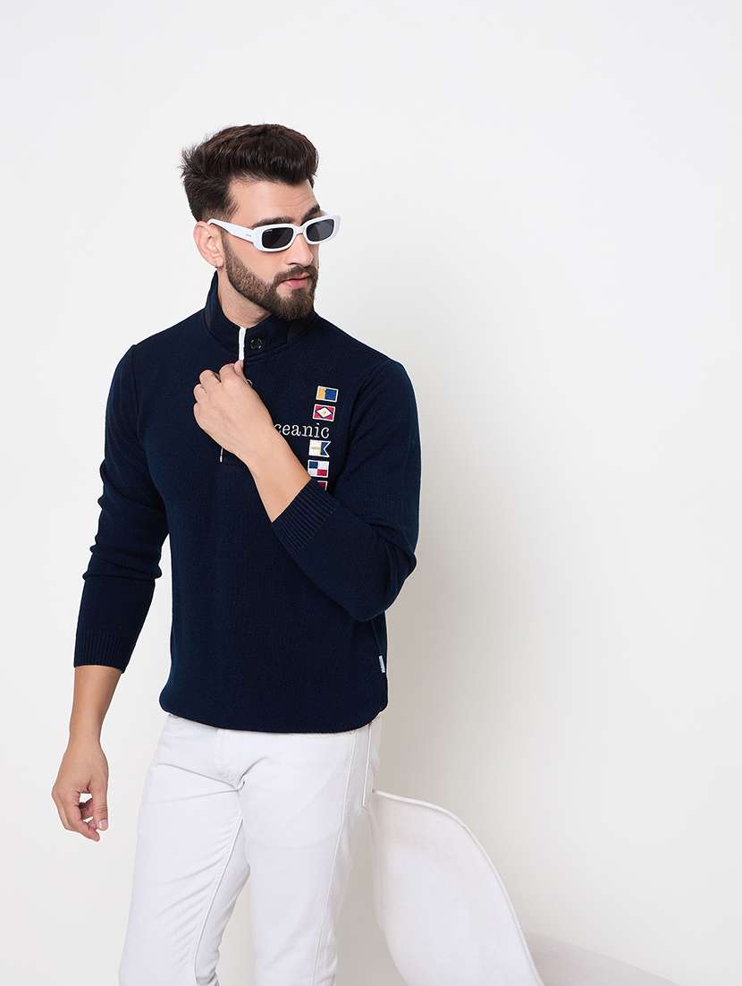 men long sleeves plain pullover - 21686318 - Standard Image - 3