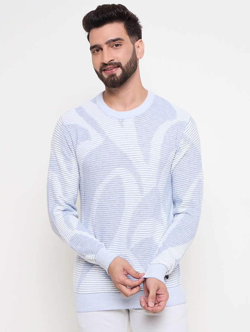 men long sleeves printed pullover