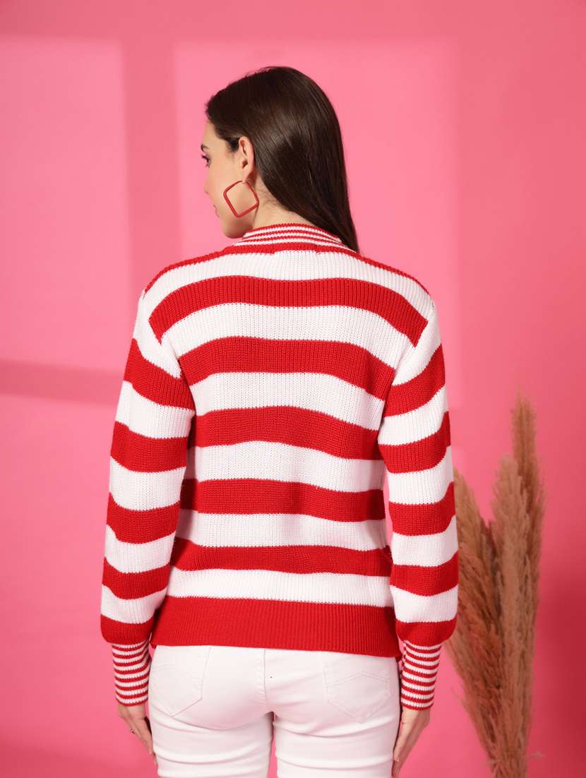 women striped long sleeves pullover - 21686324 -  Standard Image - 3