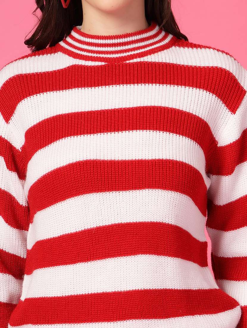 women striped long sleeves pullover - 21686324 -  Standard Image - 5