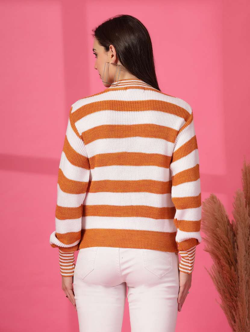 women striped long sleeves pullover - 21686325 -  Standard Image - 3
