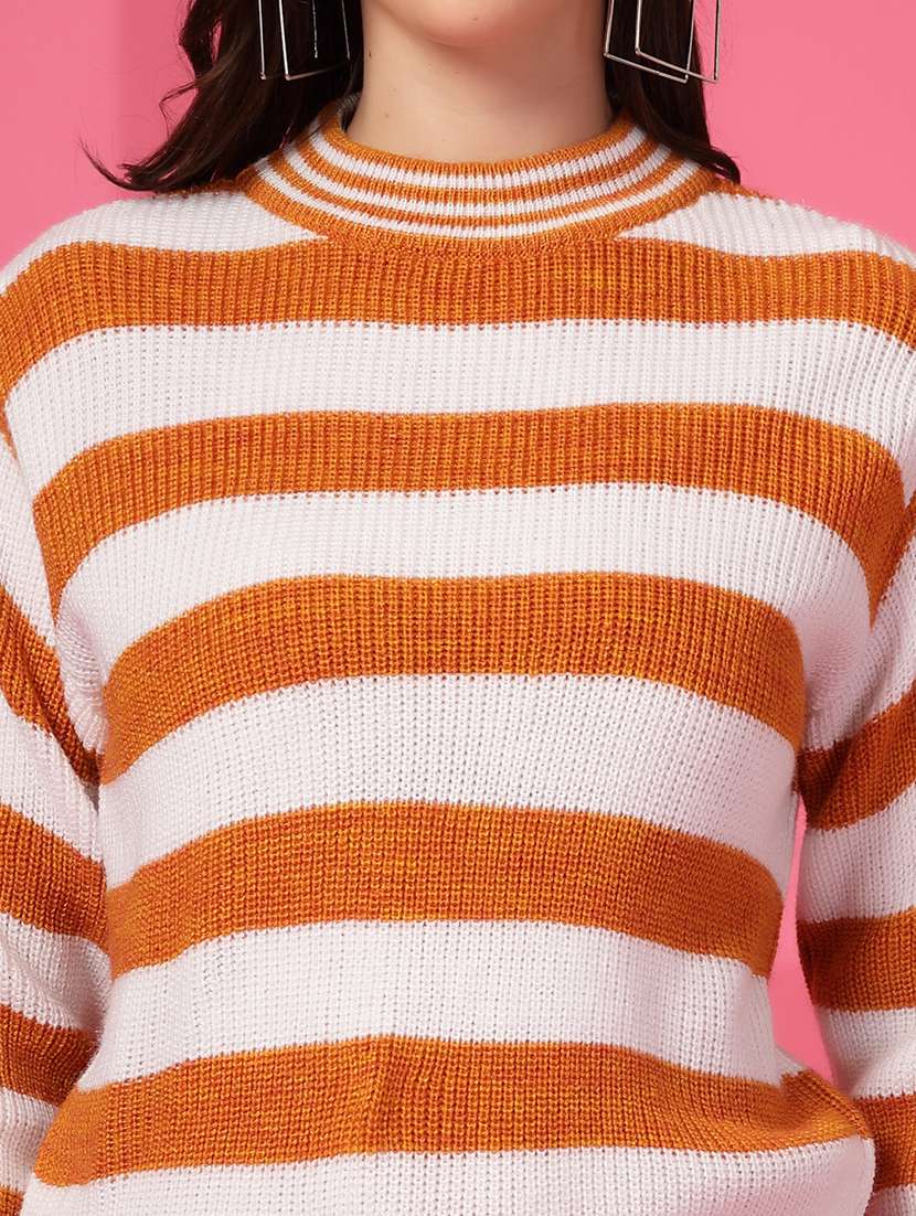 women striped long sleeves pullover - 21686325 -  Standard Image - 5