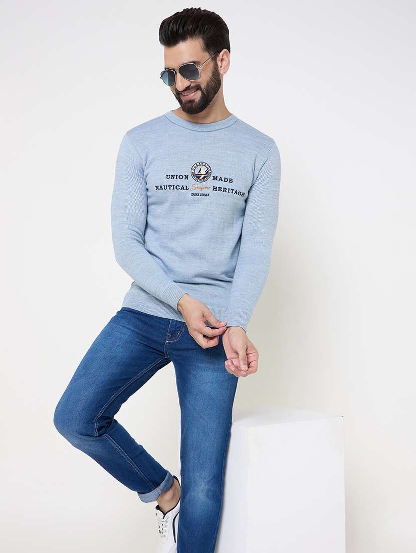 men long sleeves typographic pullover - 21686356 -  Standard Image - 3