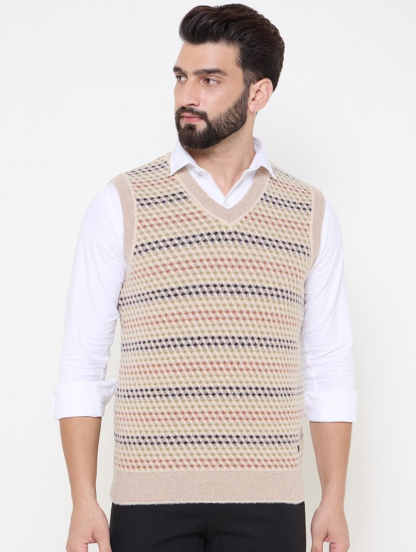 men self designed sleeveless pullover - 21686363 - Zoom Image - 0