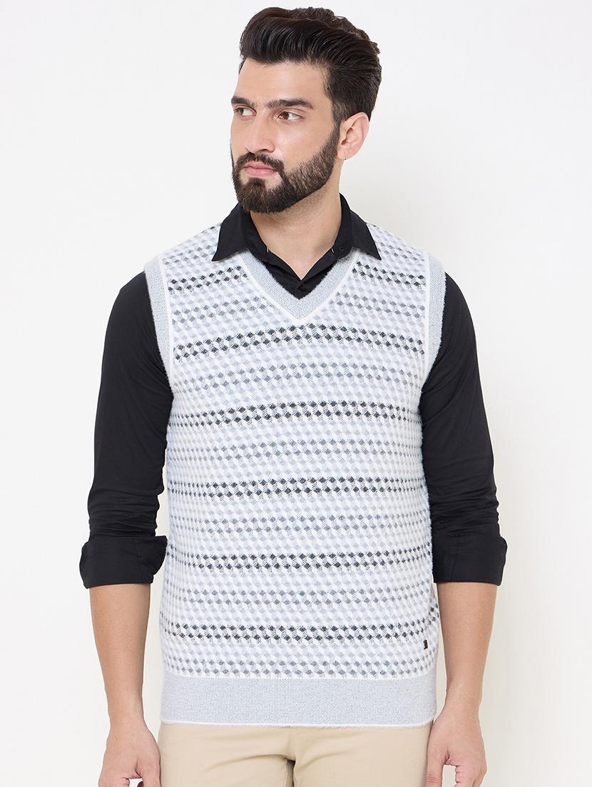 men sleeveless self design pullover - 21686364 - Zoom Image - 0