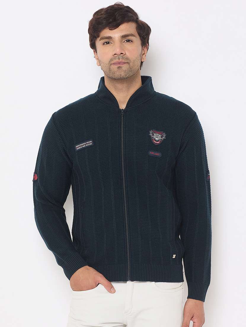 men long sleeves plain cardigan - 21686366 - Zoom Image - 0