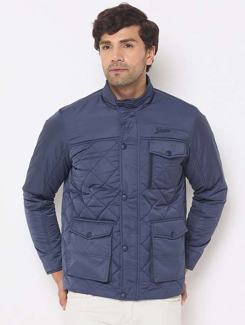 men long sleeves solid puffer jacket - 21686405 - Standard Image - 0