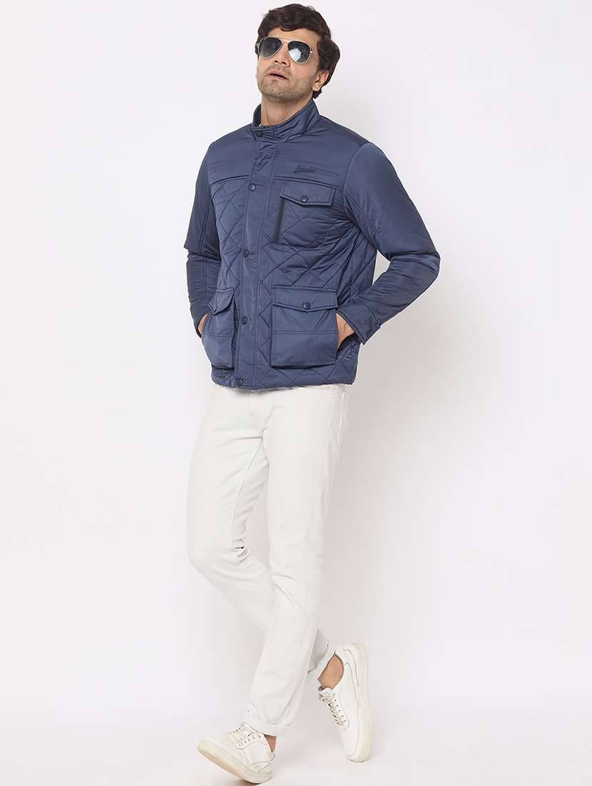 men long sleeves solid puffer jacket - 21686405 - Standard Image - 3