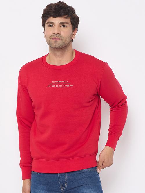 men long sleeves chest print sweatshirt - 21686422 - Standard Image - 0