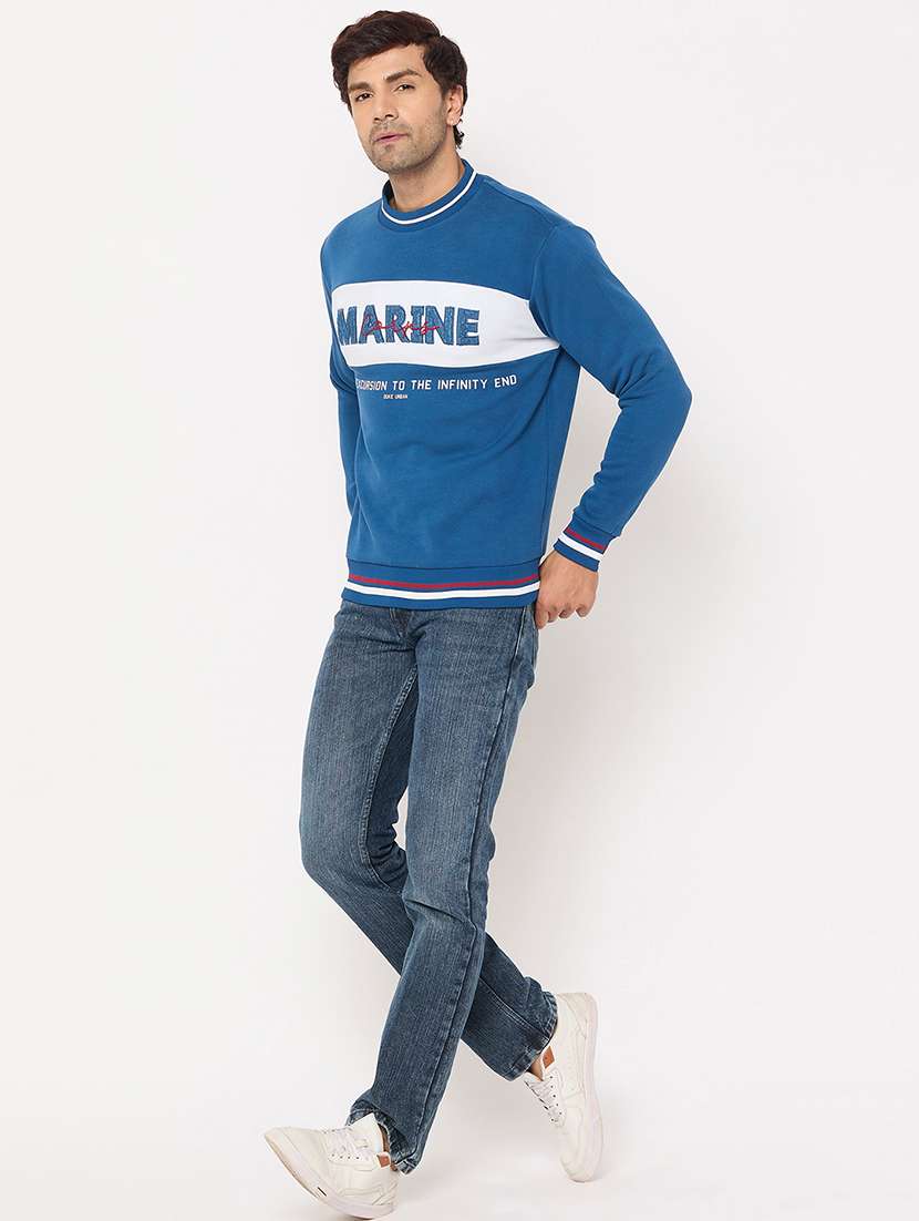 men long sleeves color block sweatshirt - 21686425 -  Standard Image - 3