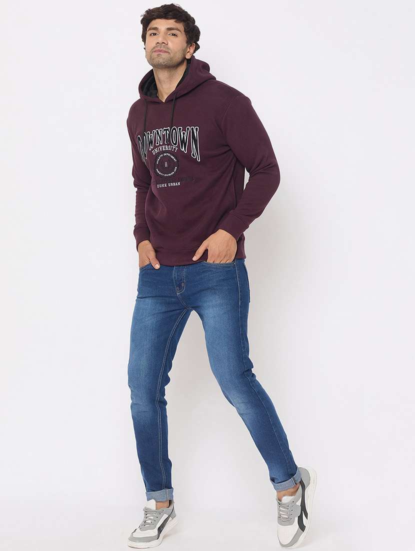 men long sleeves chest print sweatshirt - 21686427 -  Standard Image - 3