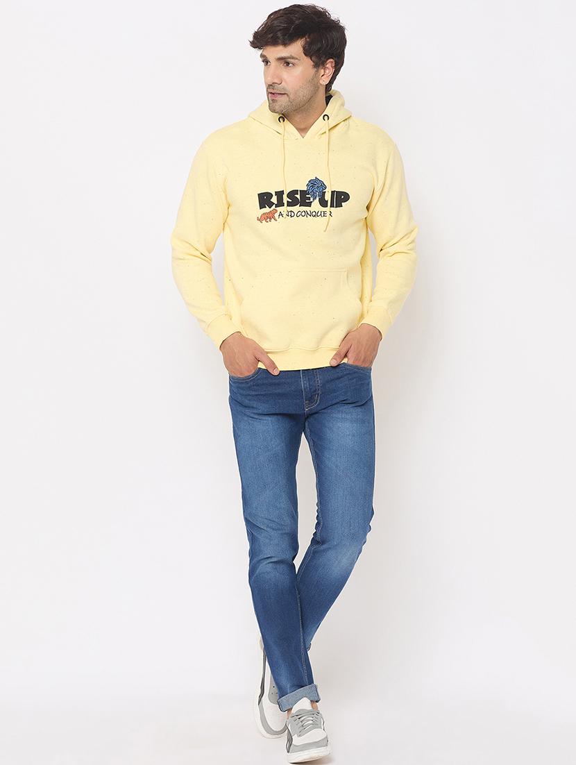 men long sleeves chest print sweatshirt - 21686428 - Standard Image - 3